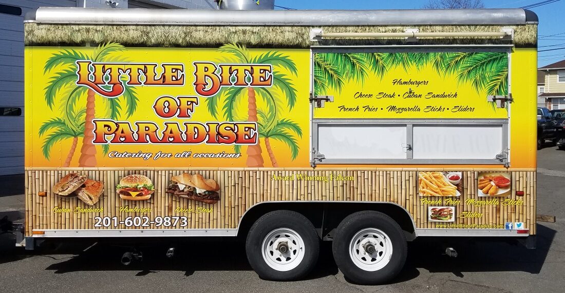 Food trailer wrap and design