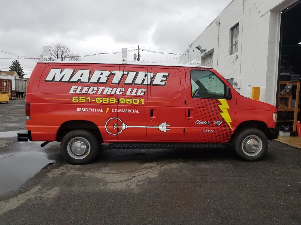 Martire electric ford van wrap