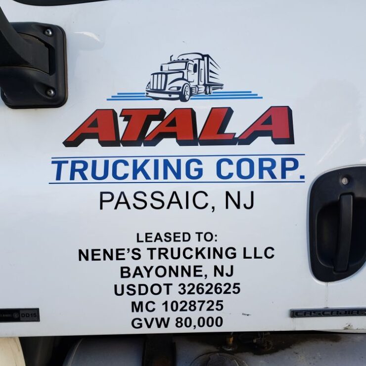 DOT truck lettering