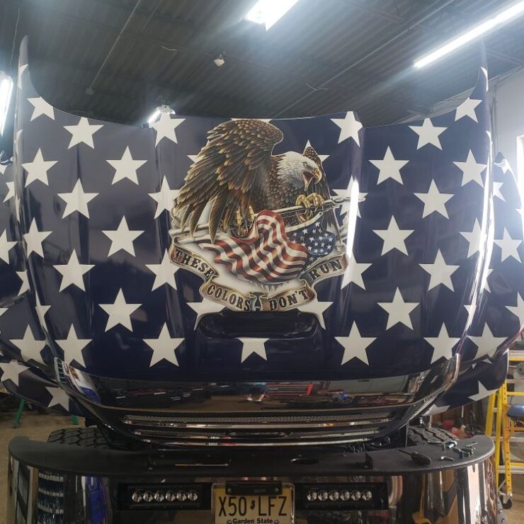 Custom hood wrap
