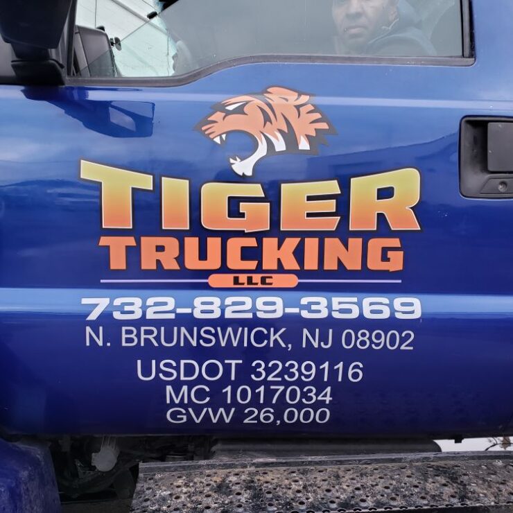 Tiger trucking lettering