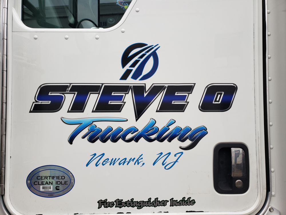 Custom truck lettering