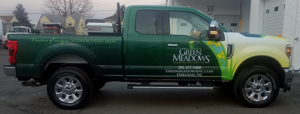Green Meadows truck wrap