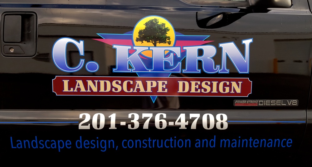 Kern landscaping truck lettering