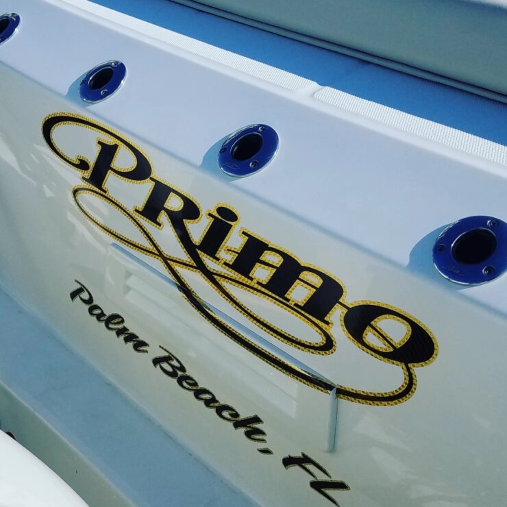 Custom boat lettering