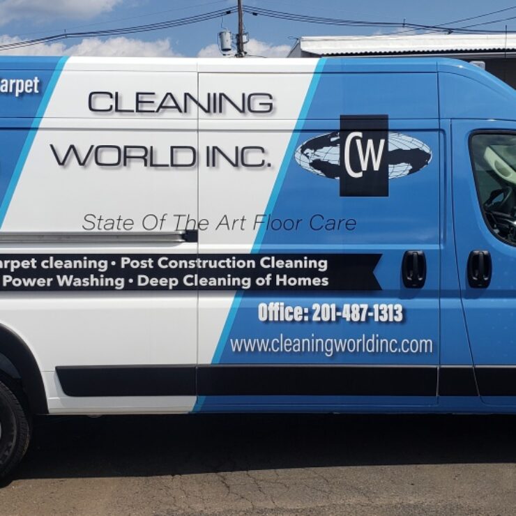 Cleaning World Dodge promaster van wrap
