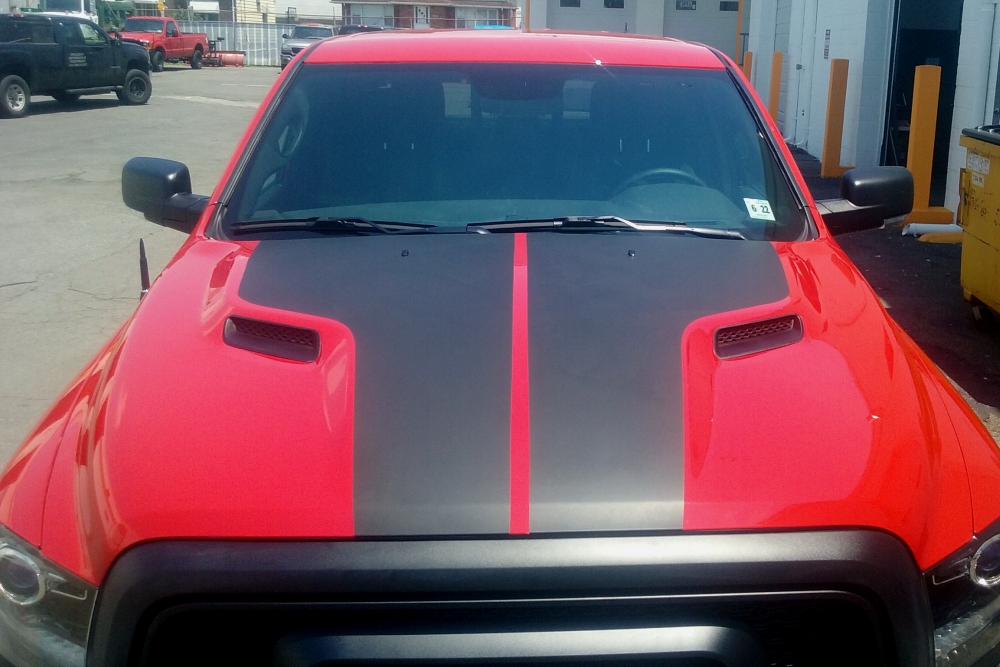 Dodge ram hood stripes
