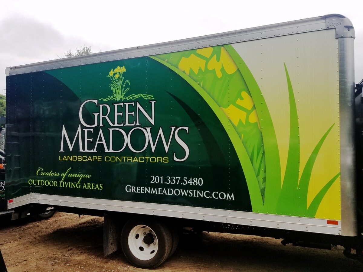 Green Meadows box truck wrap