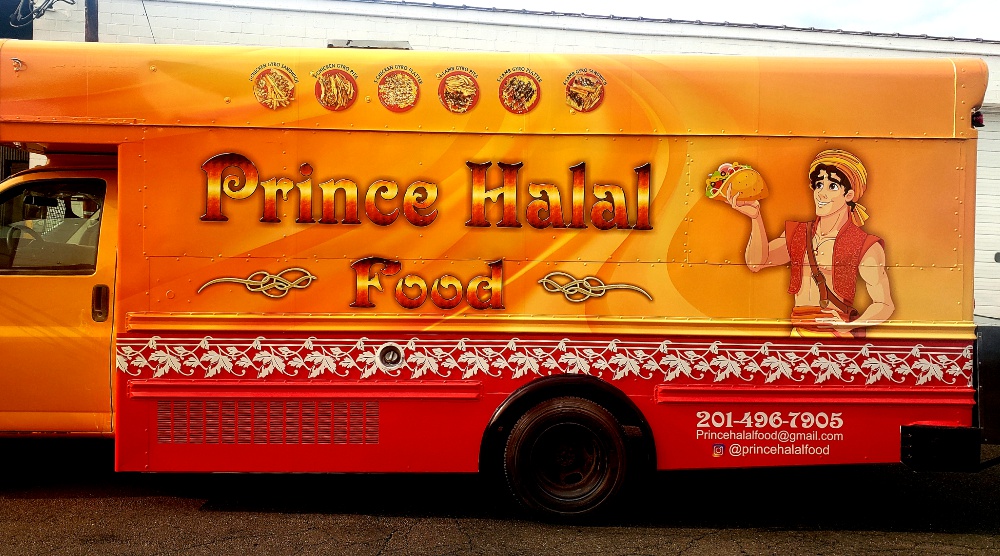 Prince Halal food truck wrap