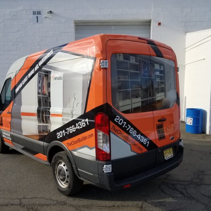 The closet builder Ford Transit wrap