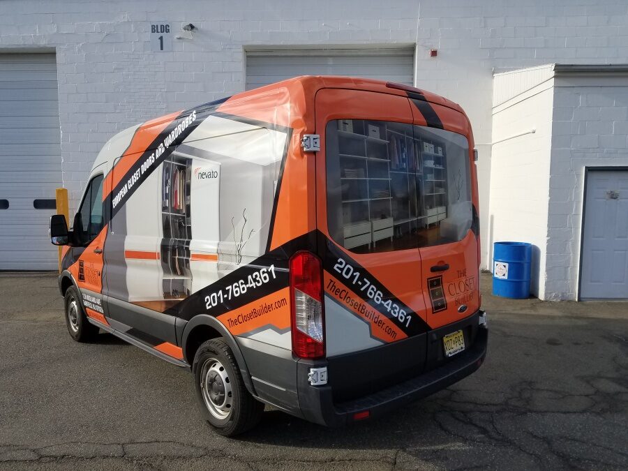 The closet builder Ford Transit wrap