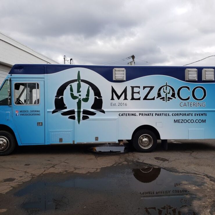 Food truck vinyl wrap
