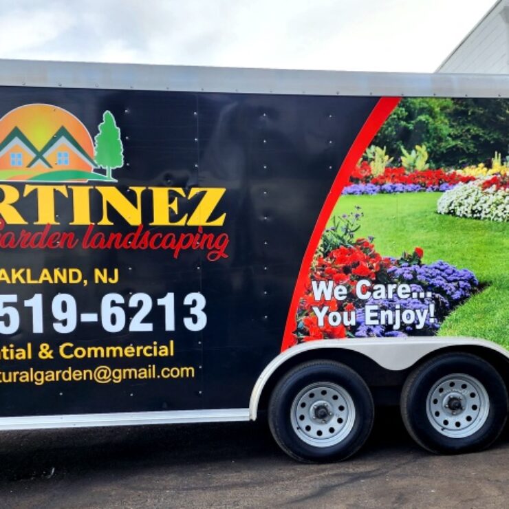 Martinez landscaping trailer lettering