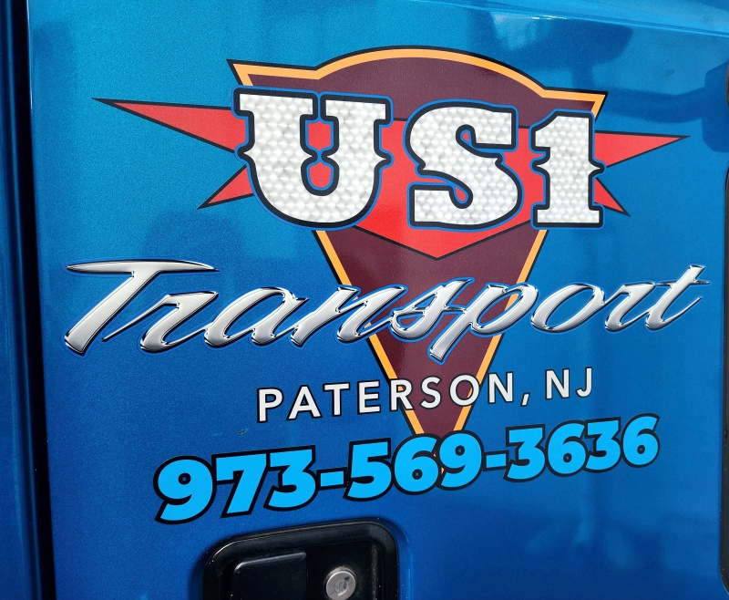 US1 Transportation truck lettering and logo design